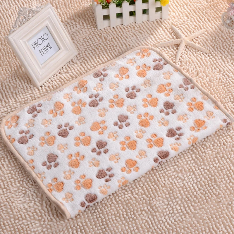 Cute Warm Pet Bed Mat Blanket Fleece 4 Sizes