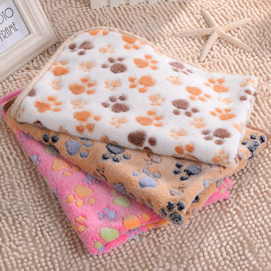 Cute Warm Pet Bed Mat Blanket Fleece 4 Sizes