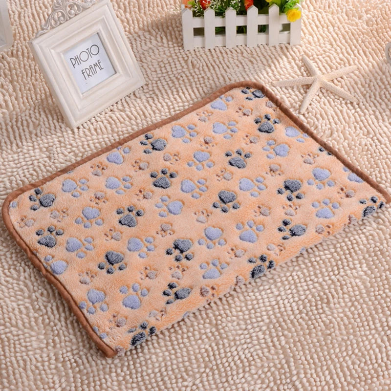 Cute Warm Pet Bed Mat Blanket Fleece 4 Sizes