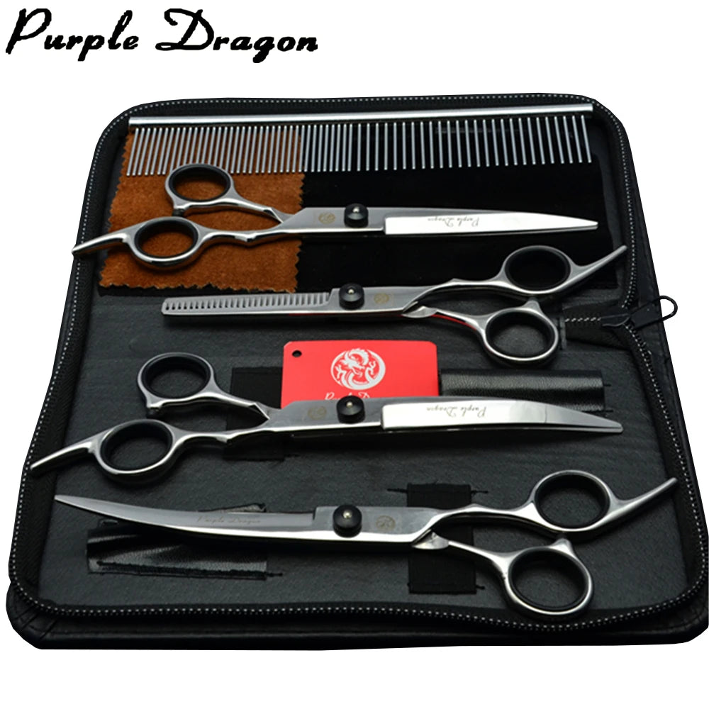 Pet Grooming Scissors Purple Dragon 6" 7"