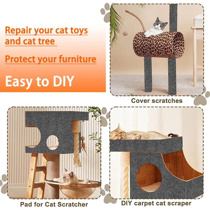 Trimmable Cat Scratching Post Carpet