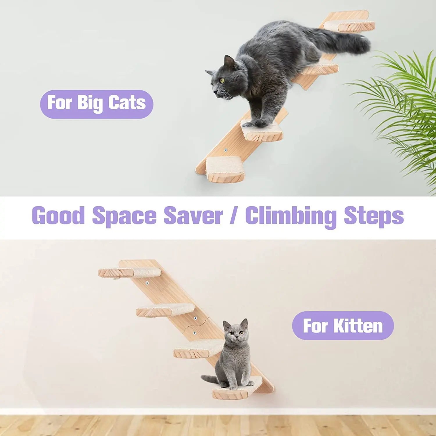 Wall Mounted Reversible Cat Climbing Shelf