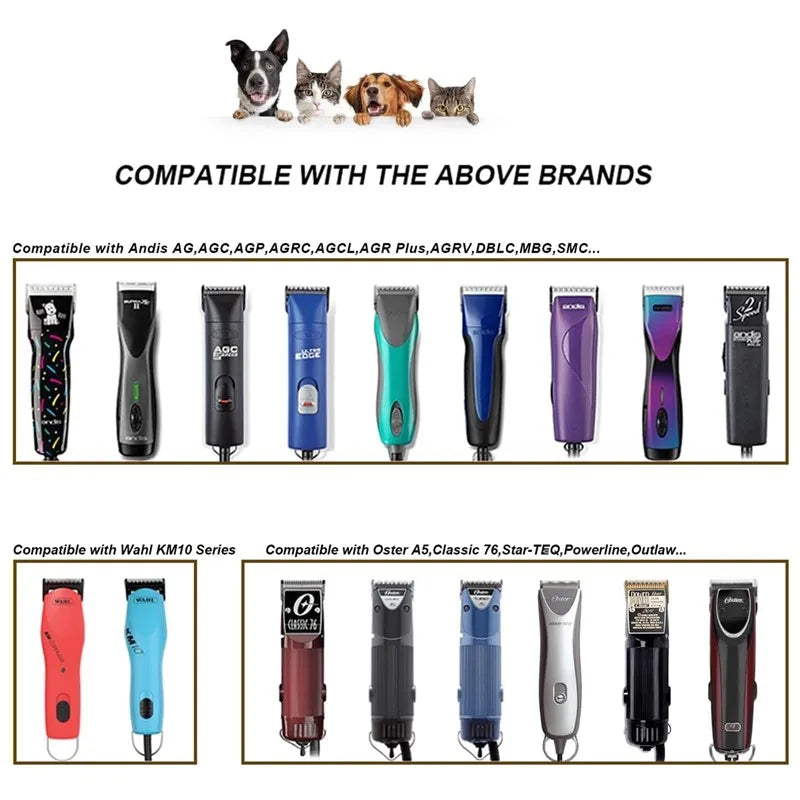 Detachable blade Compatible with Andis/Oster A5/Wahl KM Series Animals Clippers