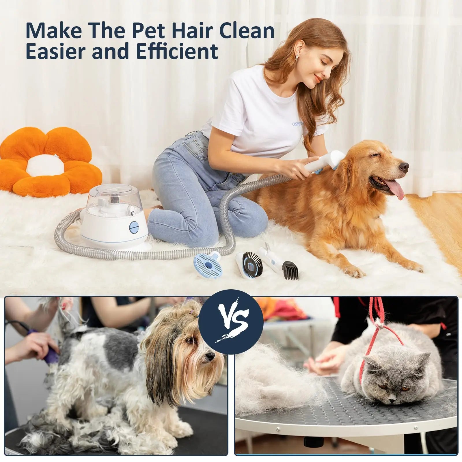 Pet Vacuum Conical 360-degree Air Intake Metal Mesh Design