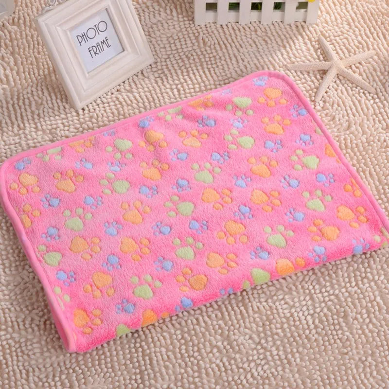 Cute Warm Pet Bed Mat Blanket Fleece 4 Sizes