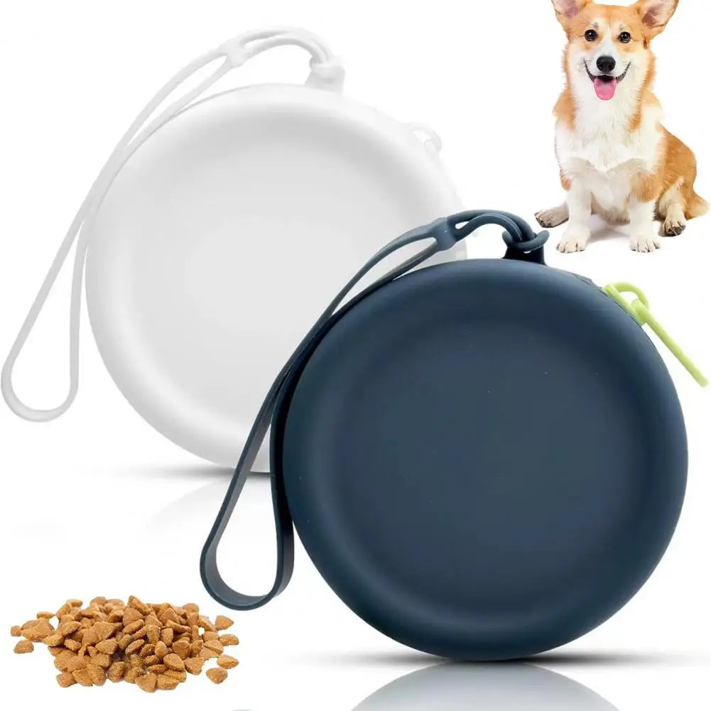 Silicone Pet Treat Pouch Set with Carabiner Round Zipper