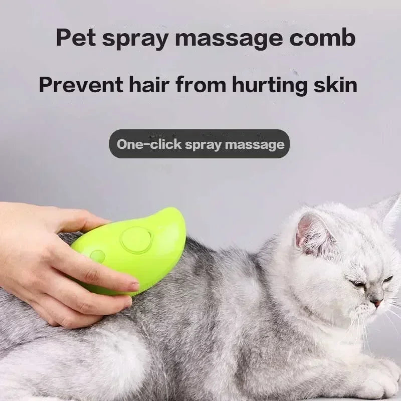 Electric Spray Pet Steam Brush Comb