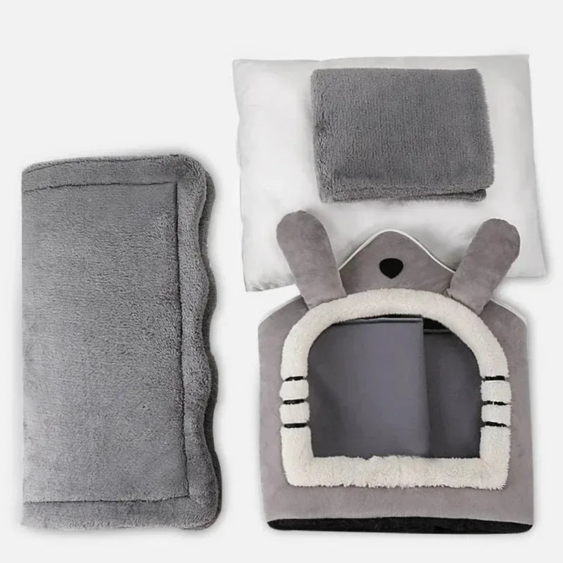 Removable Cushion Enclosed Pet Tent For Kittens