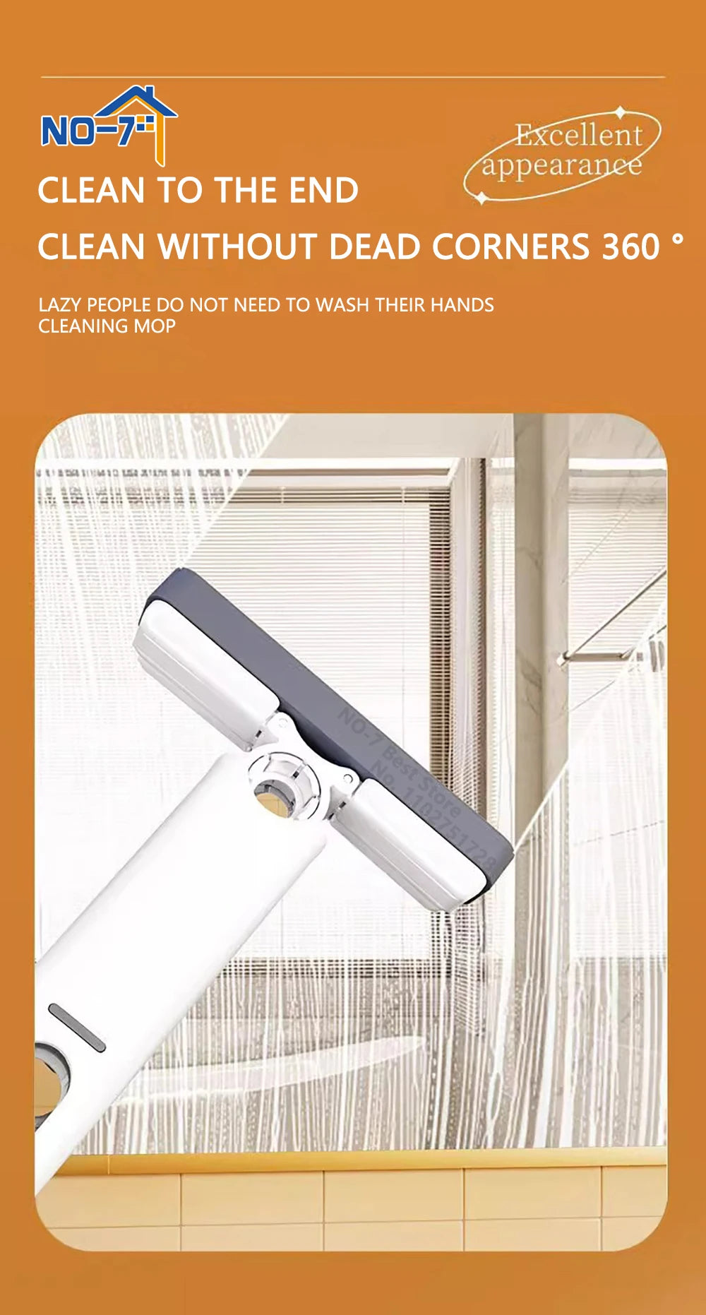 Mini Squeeze Mop | Folding Design for Home & Floor Cleaning