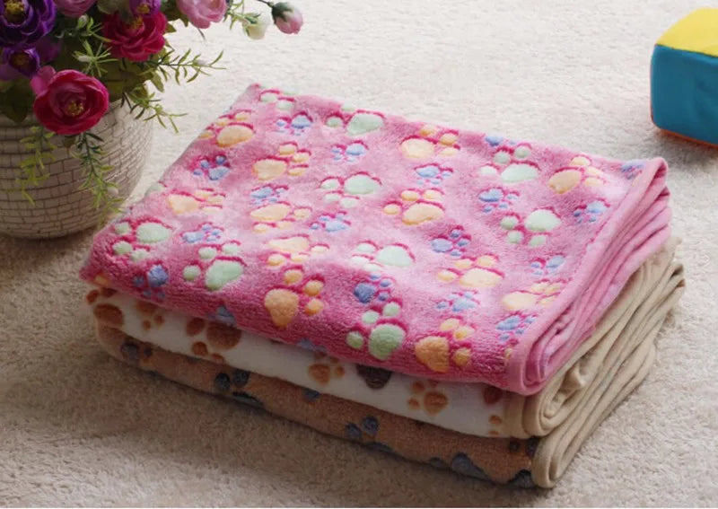 Cute Warm Pet Bed Mat Blanket Fleece 4 Sizes