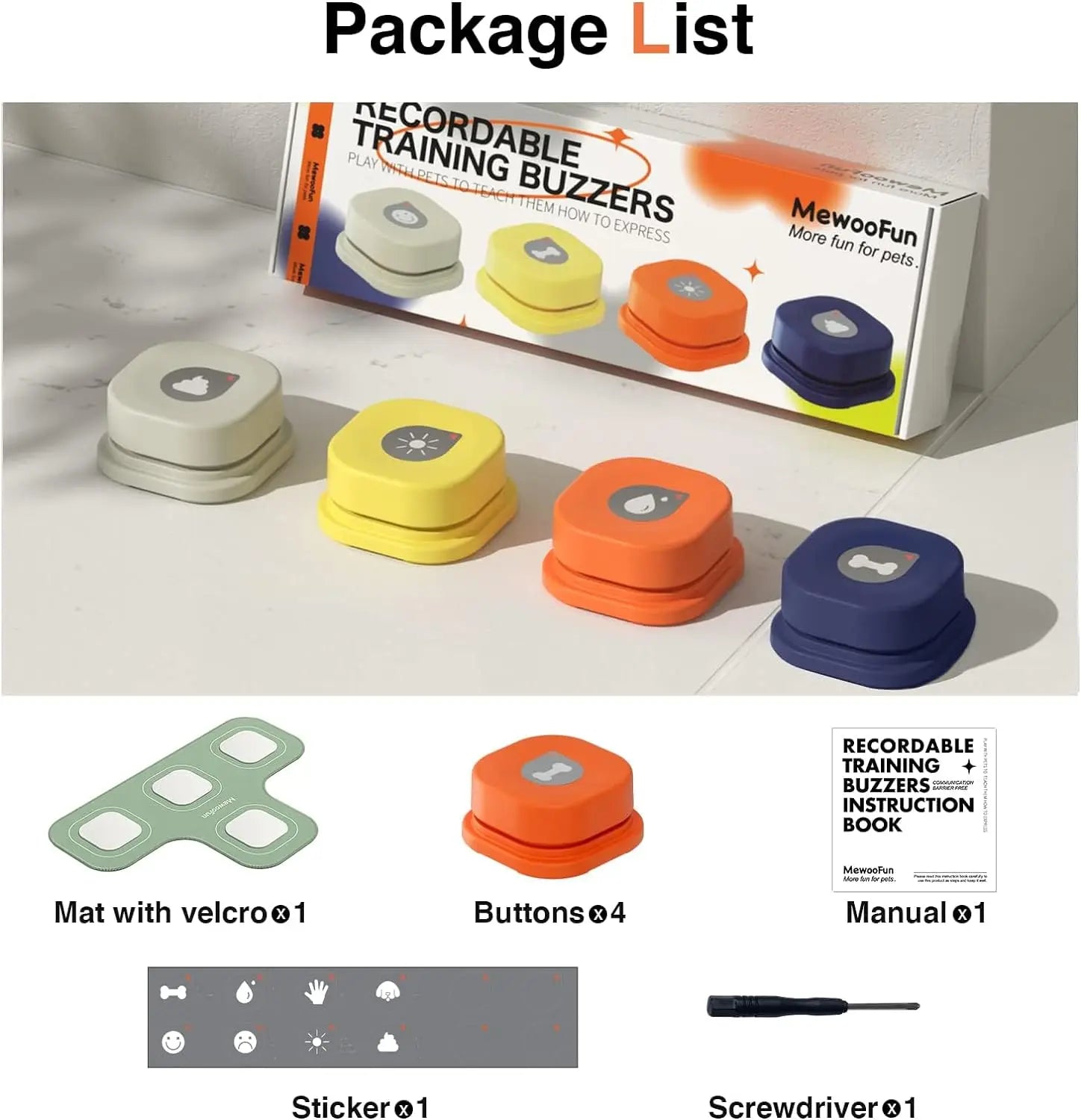 Interactive TRAINING BELL with Non-Slip Pad & Stickers"